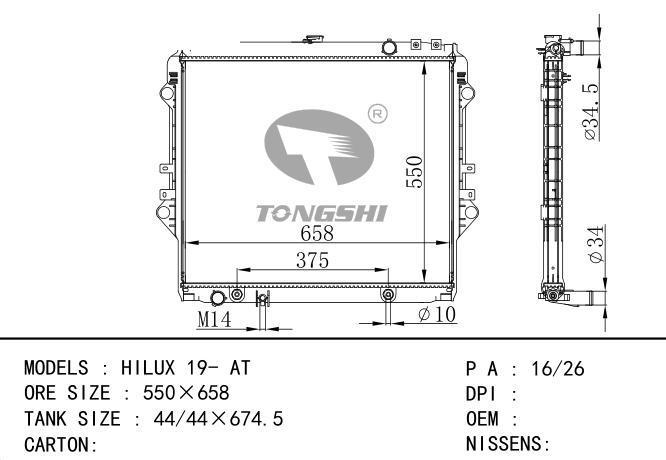  Car Radiator for TOYOTA VIGO FORTUNER（G）19- AT