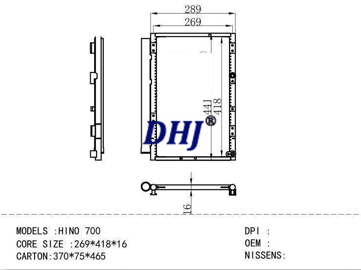  Condenser for HINO HINO 700