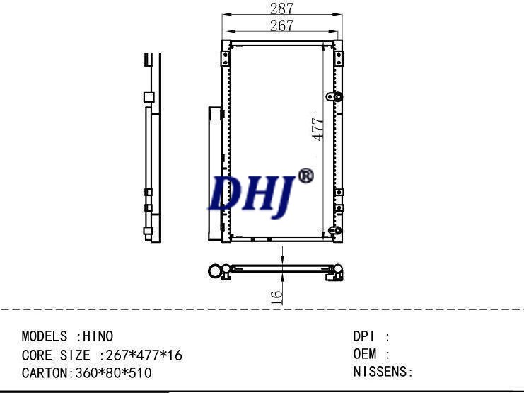  Condenser for HINO HINO