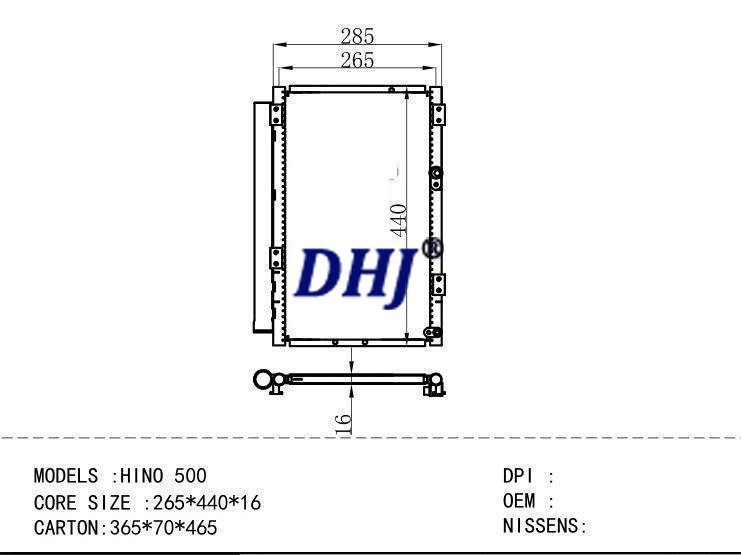  Condenser for HINO HINO 500
