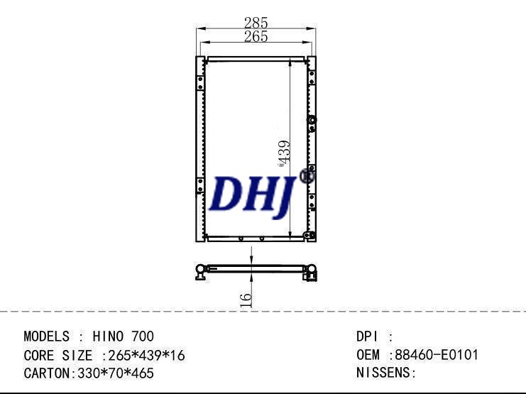 88460-E0101 Condenser for HINO HINO 700