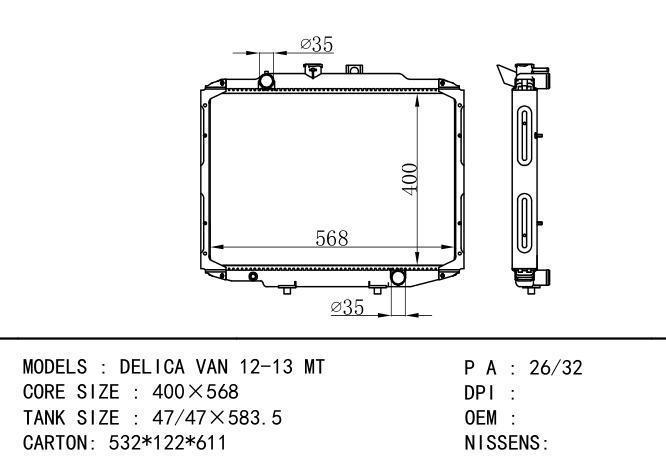  Car Radiator for MITSUBISHI DELICA 07-MT