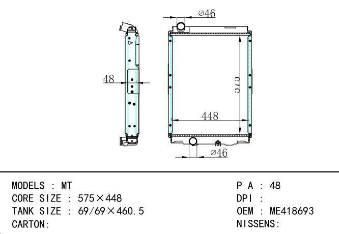 ME418693 Car Radiator for MITSUBISHI /