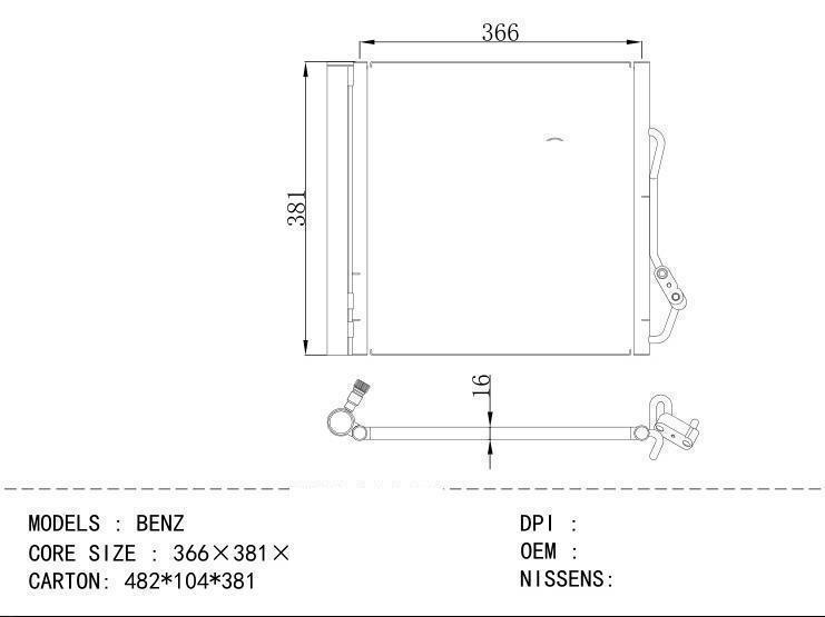  Condenser for BENZ BENZ