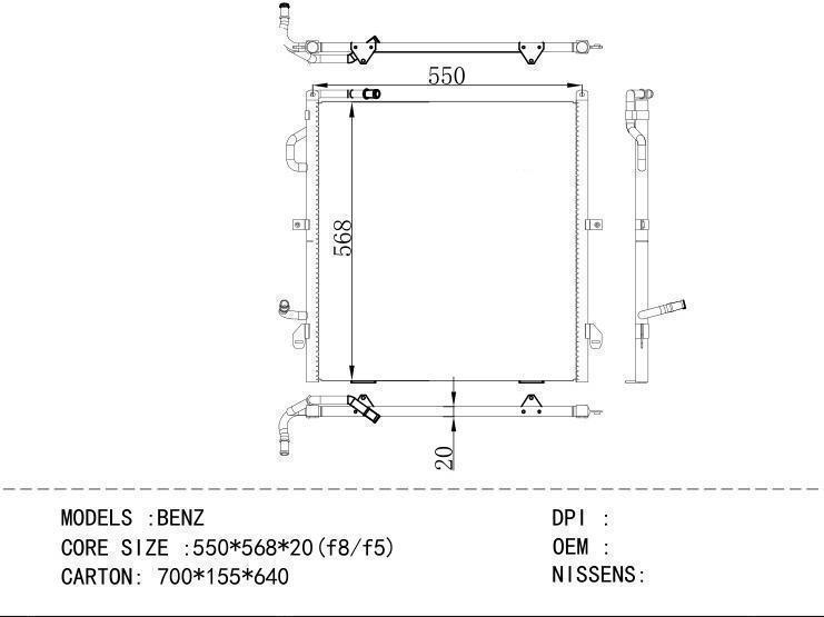  Condenser for BENZ BENZ