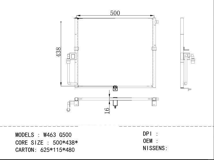  Condenser for BENZ W463 G500