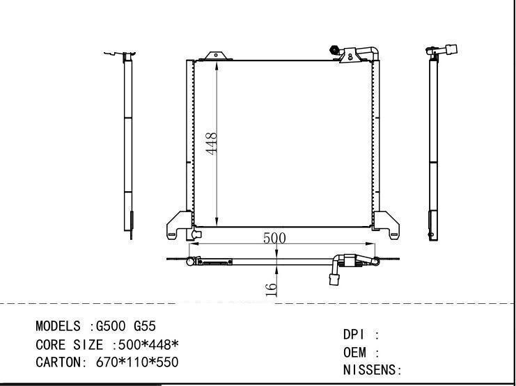  Condenser for BENZ G500 G55