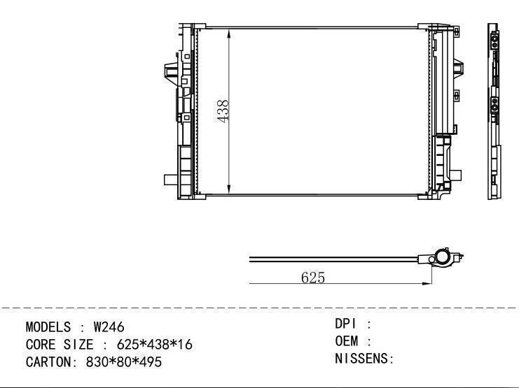  Condenser for BENZ W246