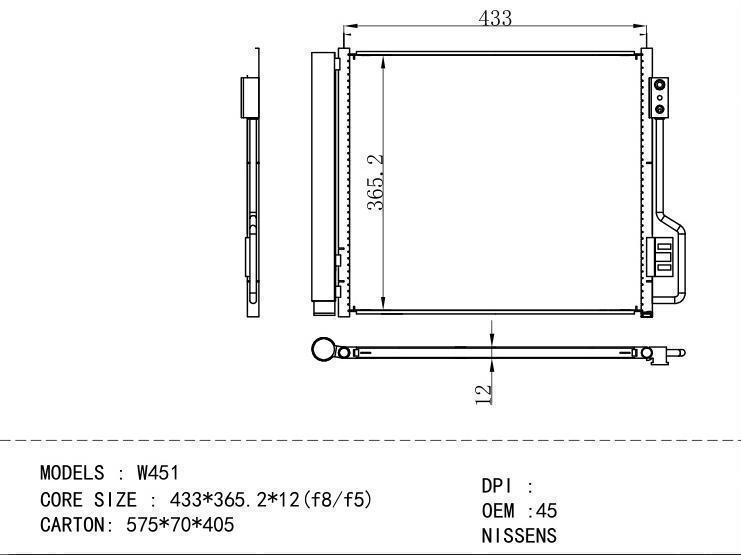 4515000054 Condenser for BENZ W451