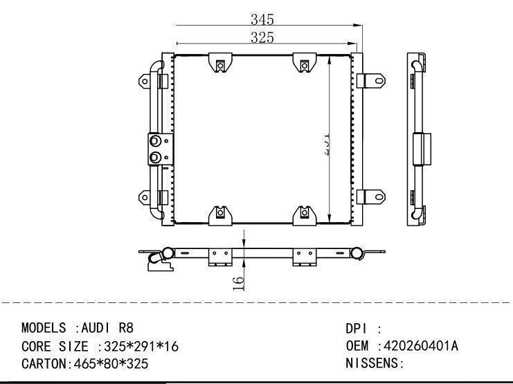 420260401A Condenser for AUDI AUDI R8