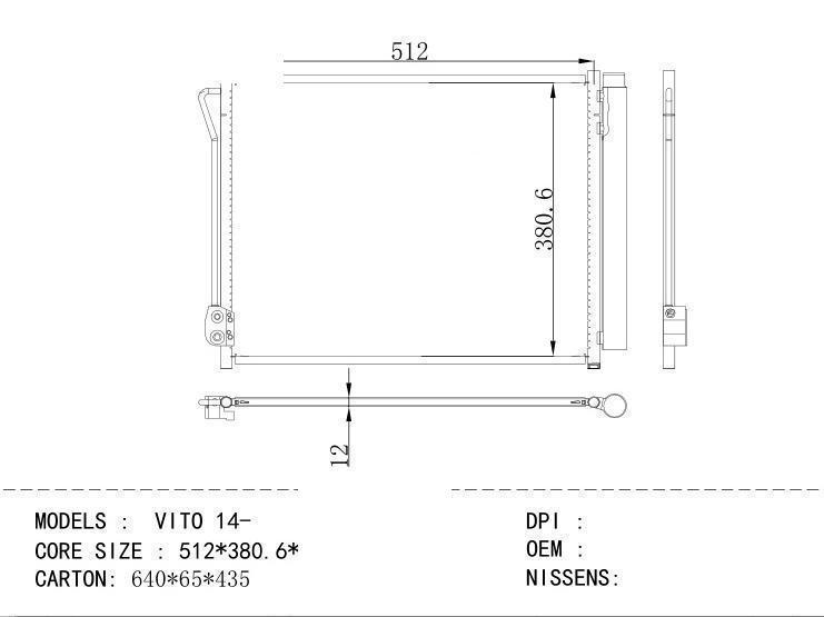  Condenser for BENZ VITO 14