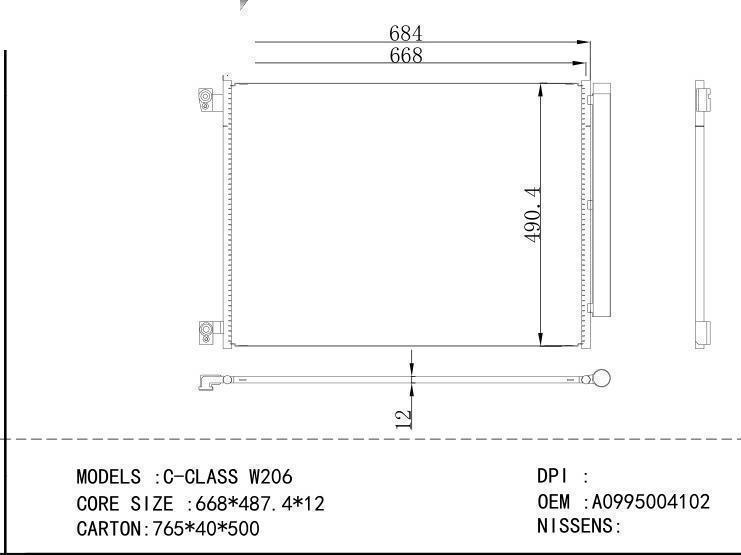 A0995004102 Condenser for BENZ C-CLASS W206