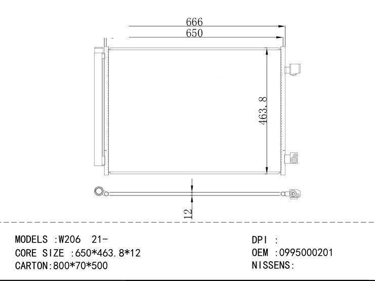 0995000201 Condenser for BENZ W206 21