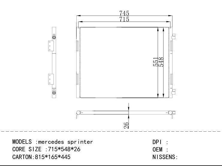  Condenser for BENZ mercedes spr inter