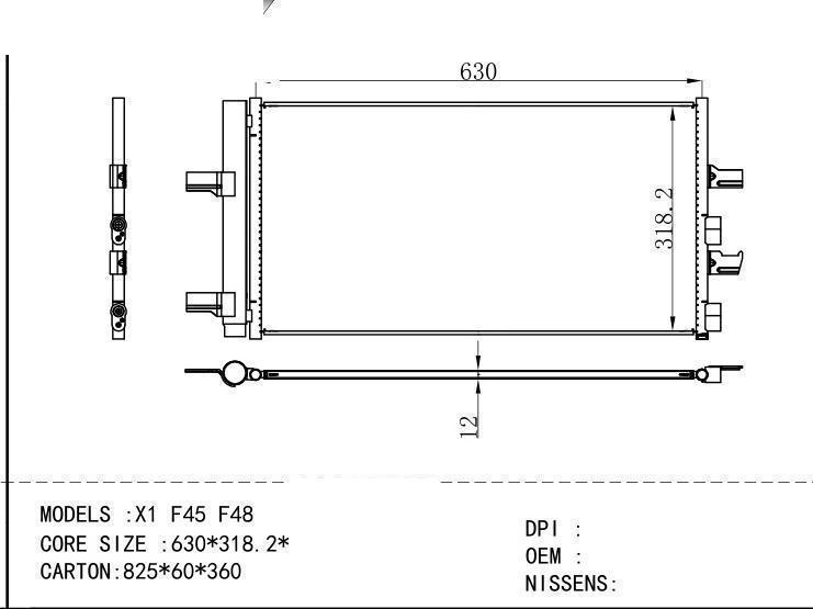  Condenser for BMW X1 F45 F48