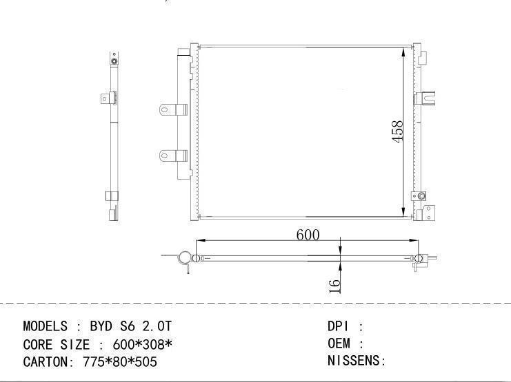  Condenser for CHINESE CAR BYD S6 2.0T