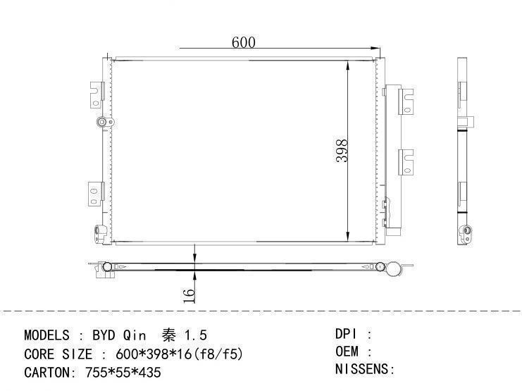  Condenser for CHINESE CAR BYD Qin 1.5