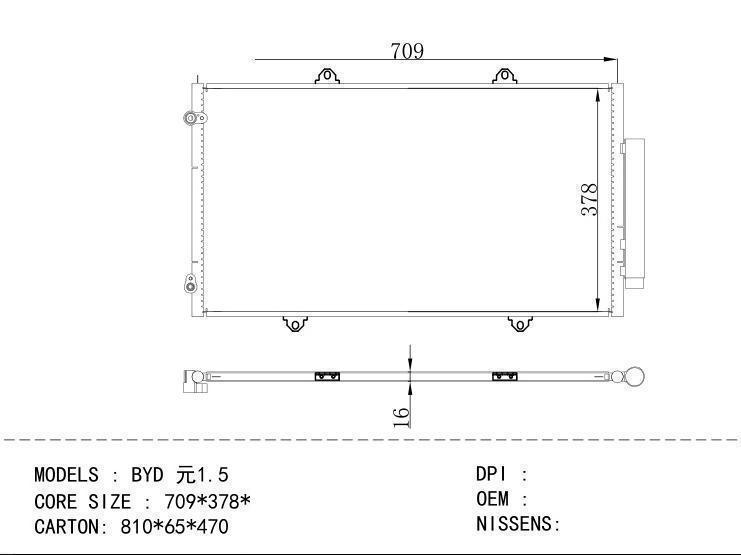  Condenser for CHINESE CAR BYD 1.5