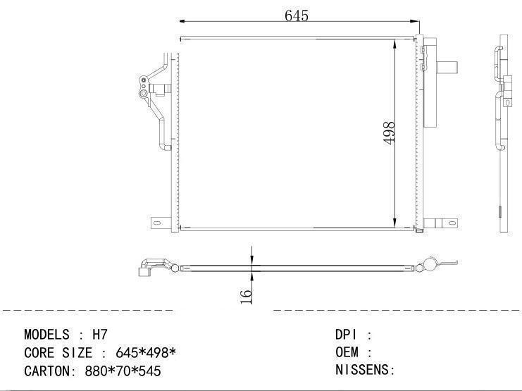  Condenser for CHINESE CAR HAVAL H7