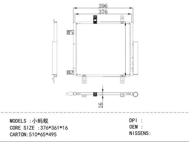  Condenser for CHINESE CAR 1*16 (f8/f5)