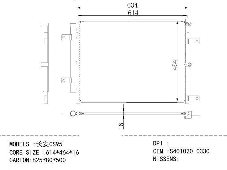 S401020-0330 Condenser for CHINESE CAR CS95