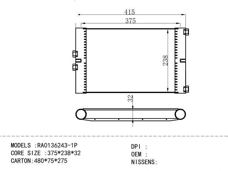 Condenser for COMMERCIAL RA0136243-1P