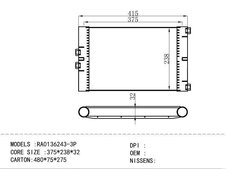  Condenser for COMMERCIAL RA0136243-3P