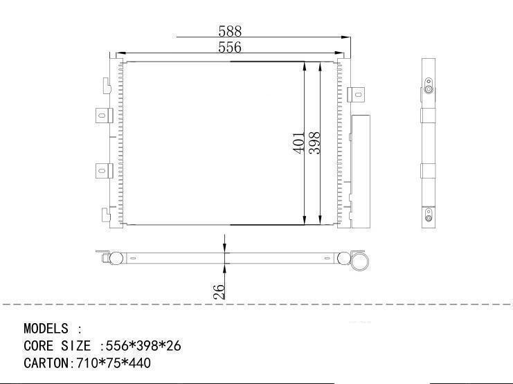  Condenser for COMMERCIAL 556*398*26
