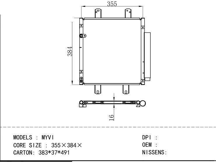  Condenser for DAIHATSU MYVI