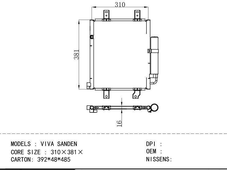  Condenser for DAIHATSU VIVA SANDEN