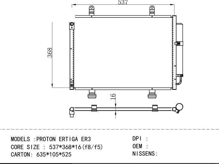  Condenser for DAIHATSU PROTON ERTIGA ER 3