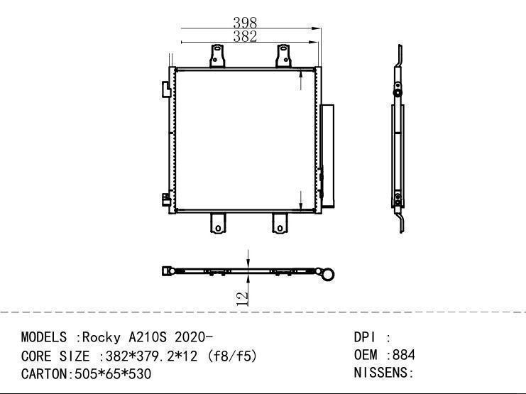 88460-B1030 Condenser for DAIHATSU Rocky A 210S 2020