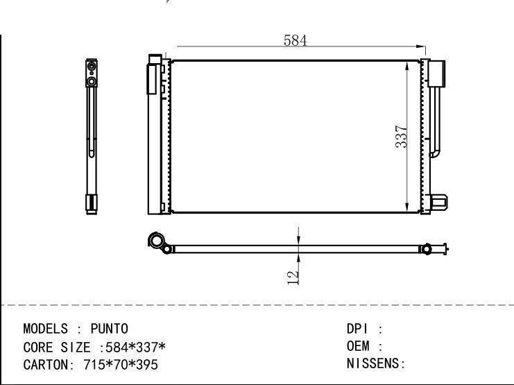  Condenser for FIAT PUNTO