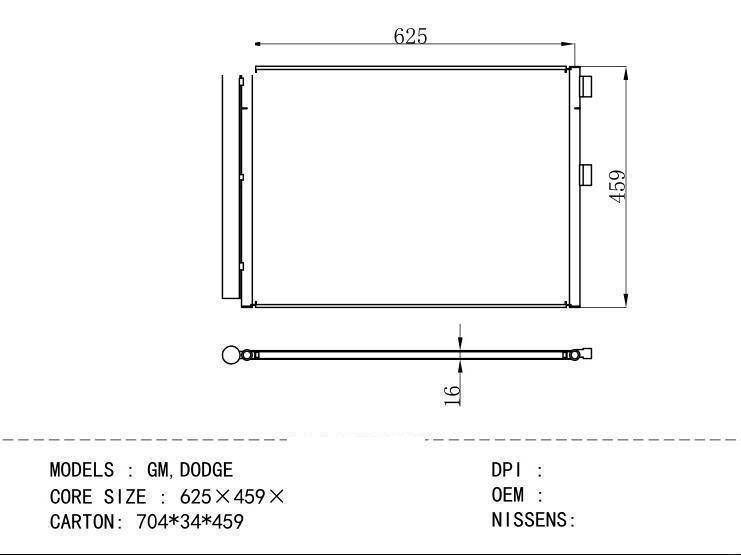  Condenser for GM DODGE