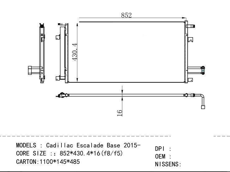  Condenser for GM DODGE Cad i llac Escalade Base 2015