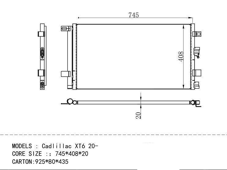  Condenser for GM DODGE Cad l i l lac XT6 20