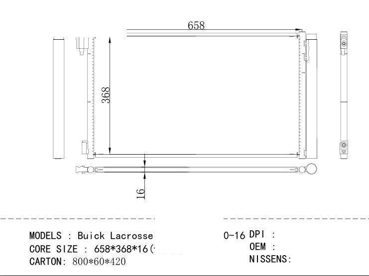  Condenser for GM DODGE Buick Lacrosse 10-16