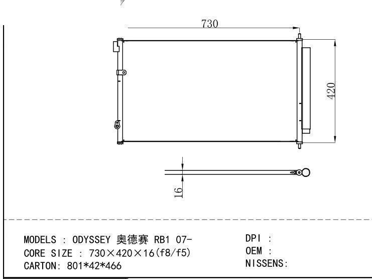  Condenser for HONDA ODYSSEY RB 1 07