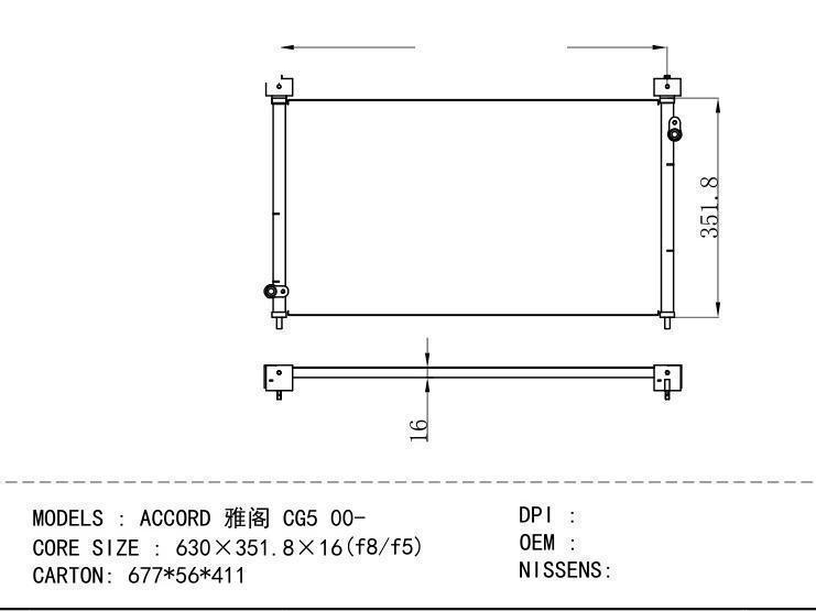 Condenser for HONDA ACCORD CG 5 00