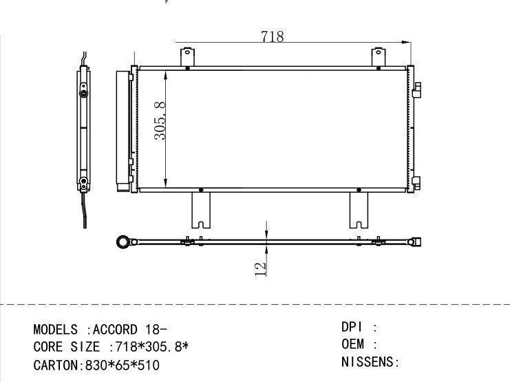  Condenser for HONDA ACCORD 18