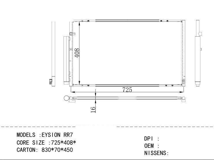  Condenser for HONDA EYSION RR 7