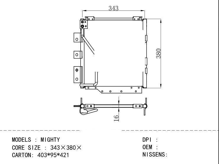  Condenser for HYUNDAI MIGHTY