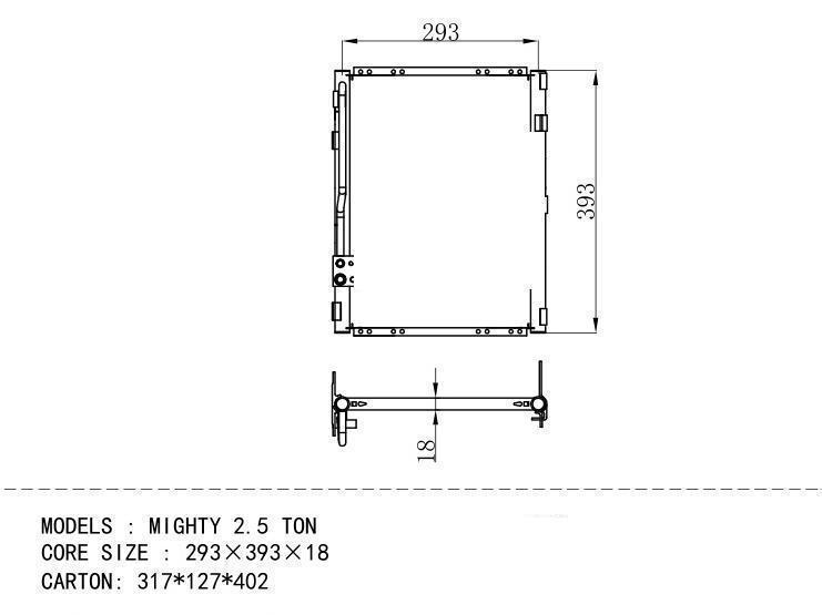  Condenser for HYUNDAI MIGHTY 2.5 TON