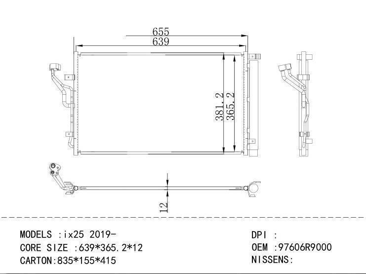 97606R9000 Condenser for HYUNDAI ix25 2019