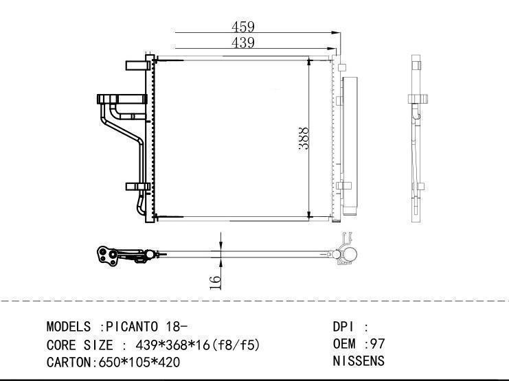 97606G6000 Condenser for KIA PICANTO 18