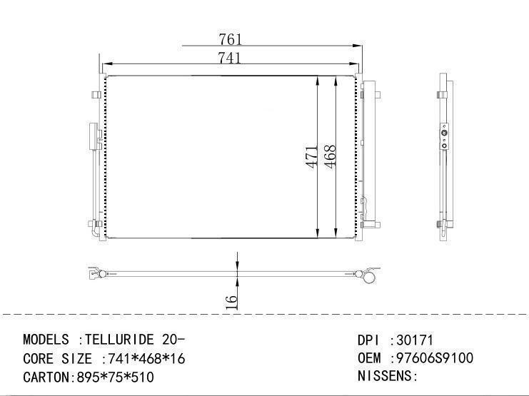 97606S9100 Condenser for KIA TELLURIDE 20
