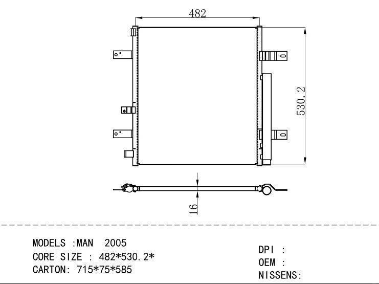  Condenser for MAN MAN 2005