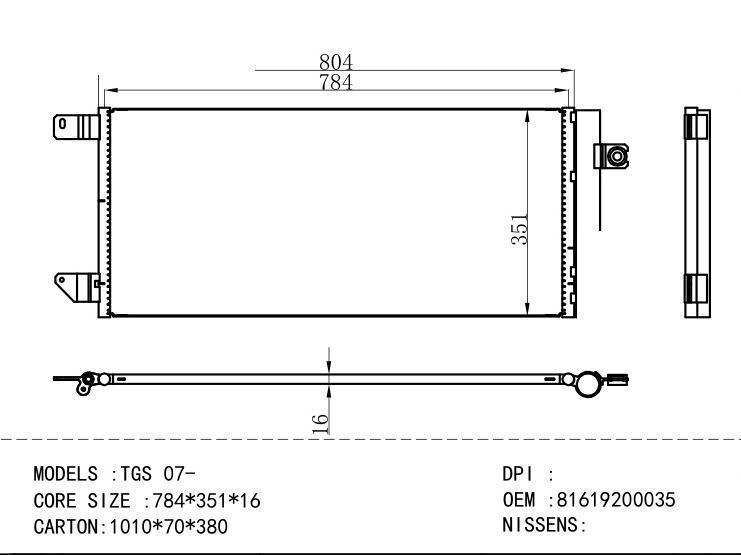 81619200035 Condenser for MAN TGS 07