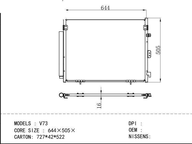  Condenser for MITSUBISHI V73