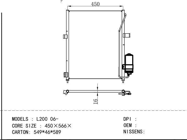  Condenser for MITSUBISHI L200 06